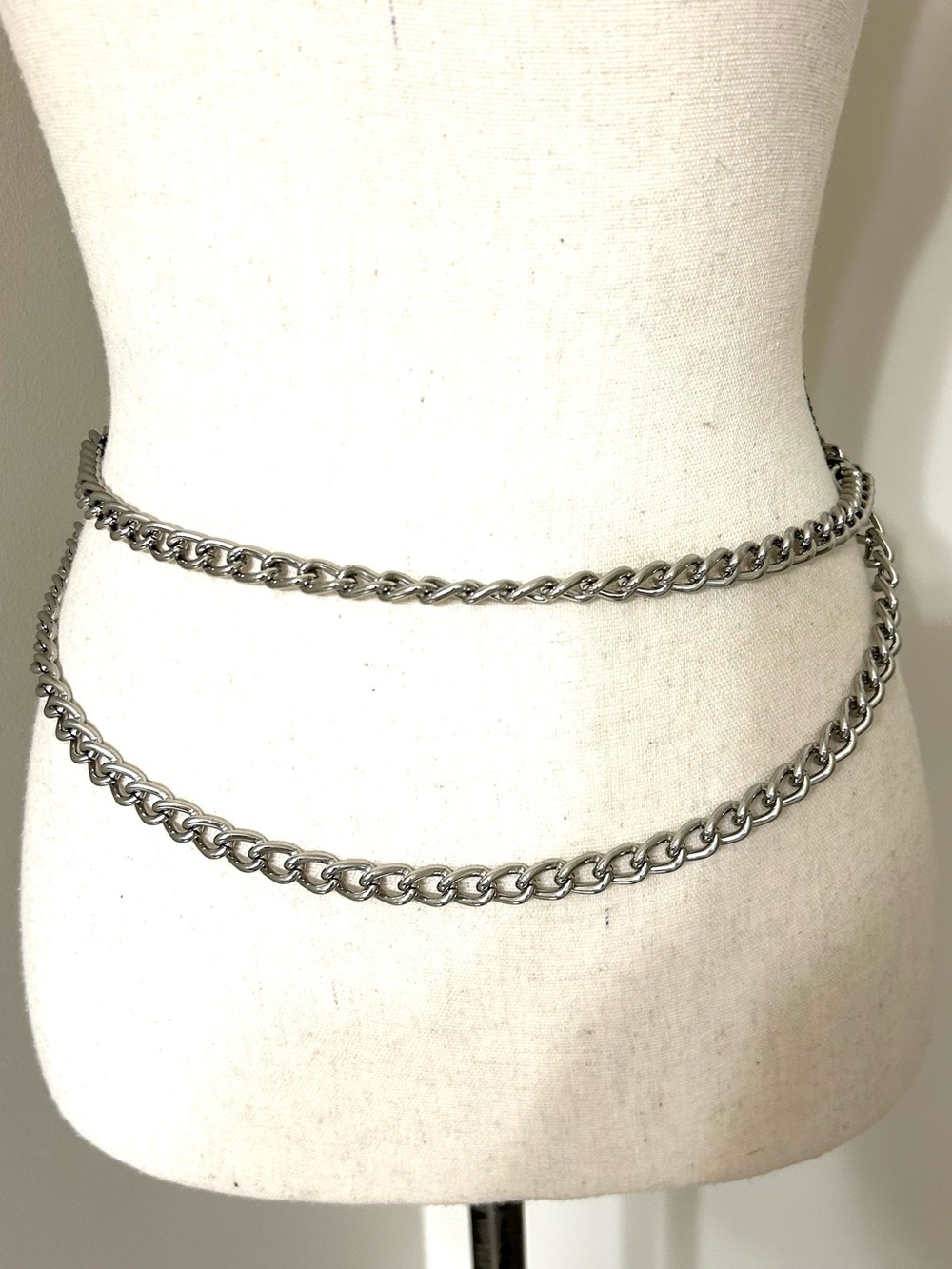 Silver Double Chain Waist Belt - Women Accessories